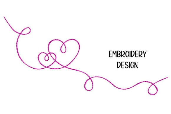 Double Heart Scribble – Line Stitch
