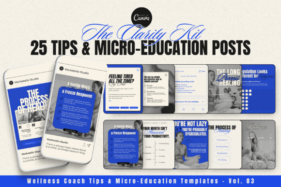 Preview of Educational Canva Instagram Templates social media template