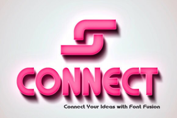 Fusion Font PNG with transparent background - Preview 3
