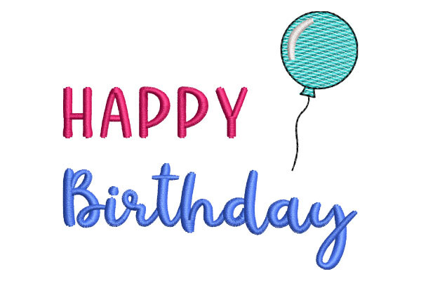 Happy Birthday with Balloon