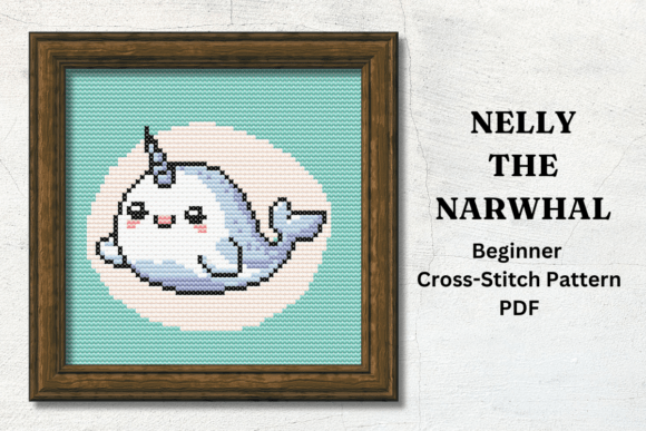 Kawaii Narwhal Cross-Stitch Pattern
