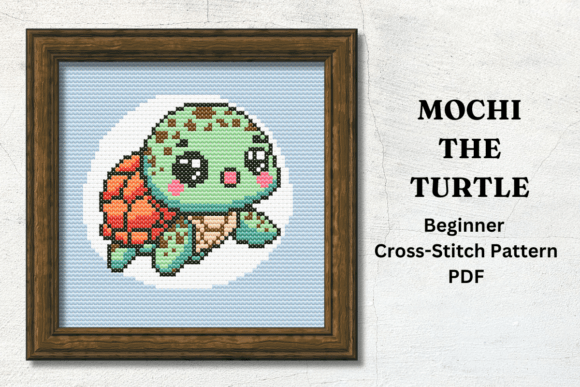 Kawaii Turtle Cross Stitch Pattern