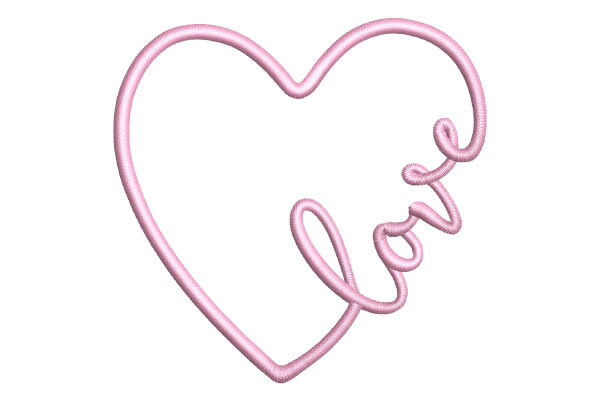 Love Inside Heart - Embroidery Design