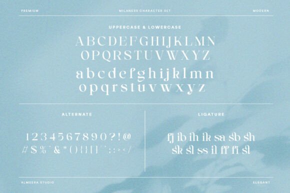 Milaness Font PNG with transparent background - Preview 1