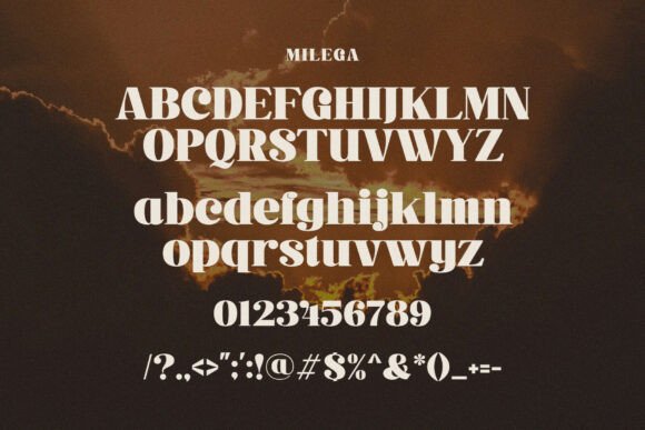 Milega Font PNG with transparent background - Preview 1