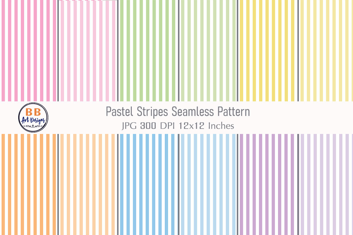 Pastel Stripe Seamless Pattern Paper