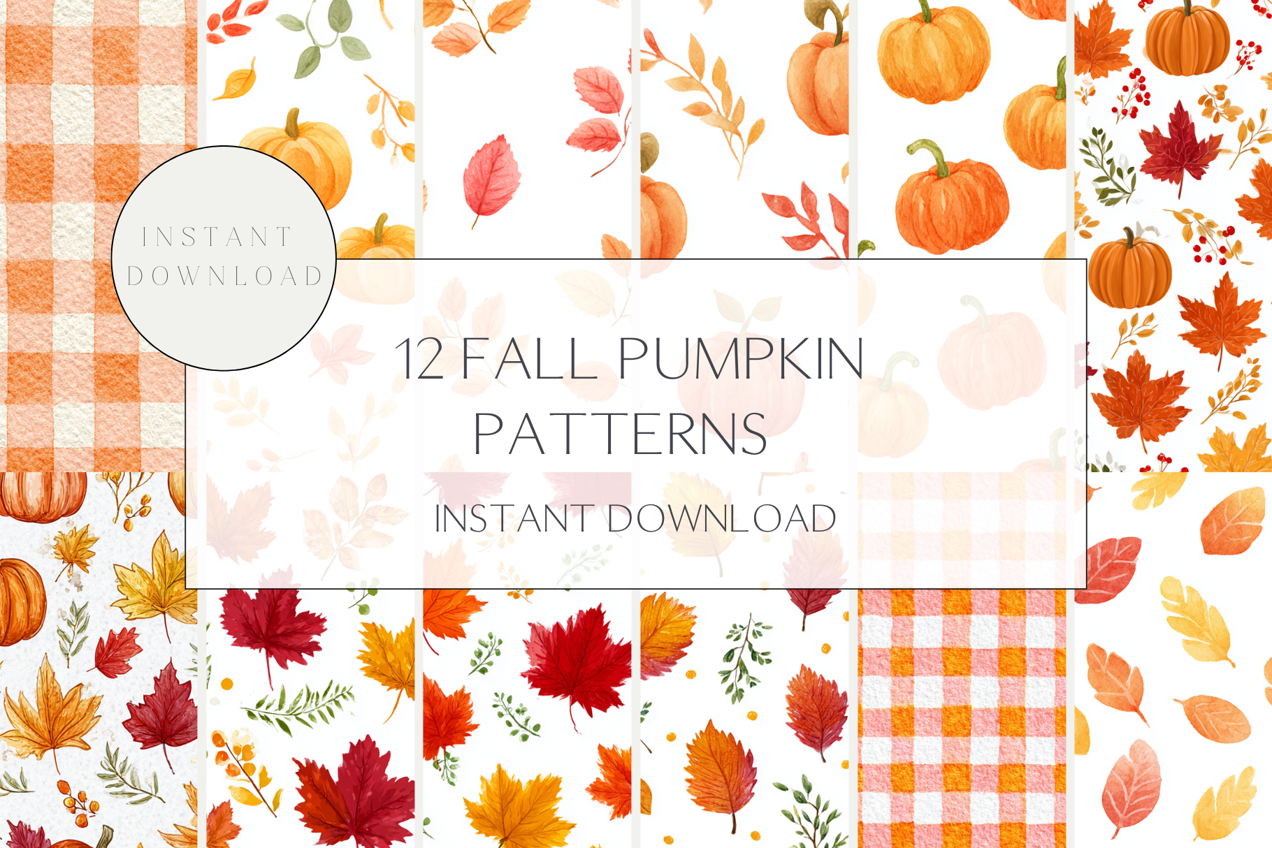 Pumpkin Fall Seamless Pattern Graphic by Sian Bilcliffe · Creative Fabrica