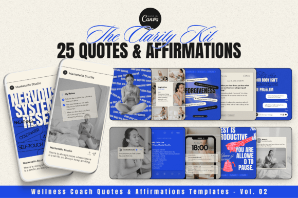 Preview of Quote & Affirmations Canva Templates social media template