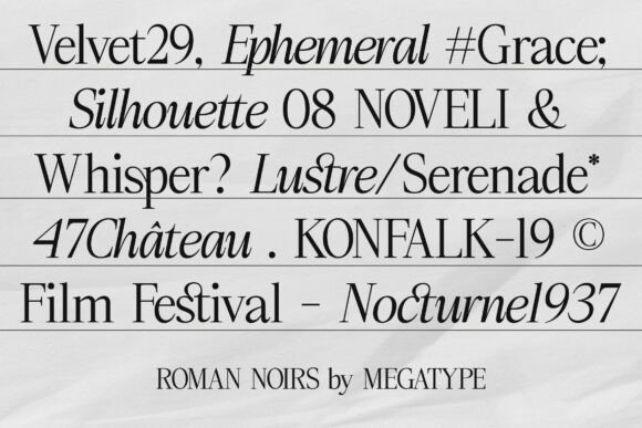 Roman Noirs Font PNG with transparent background - Preview 3