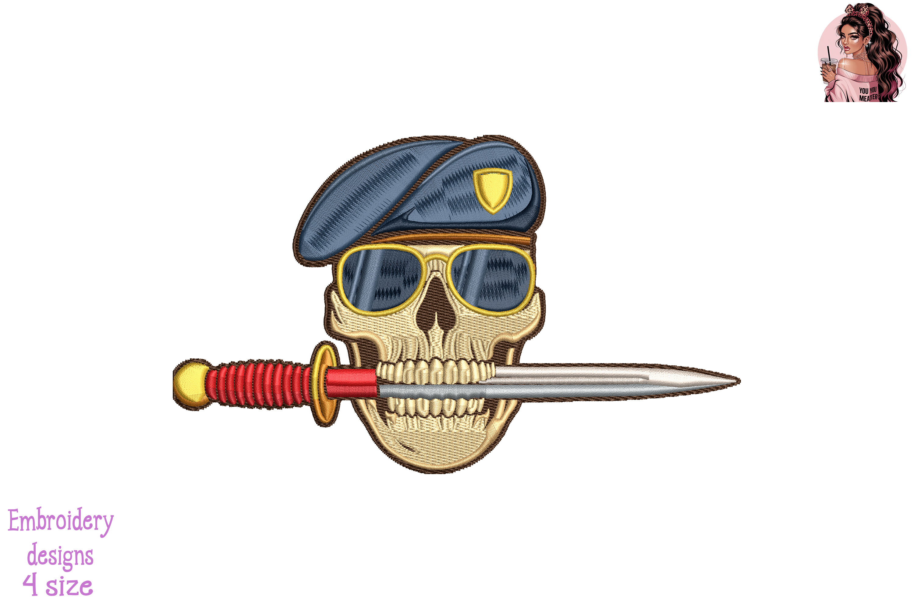 Creative Commando Skull Commando Emblem · Creative Fabrica