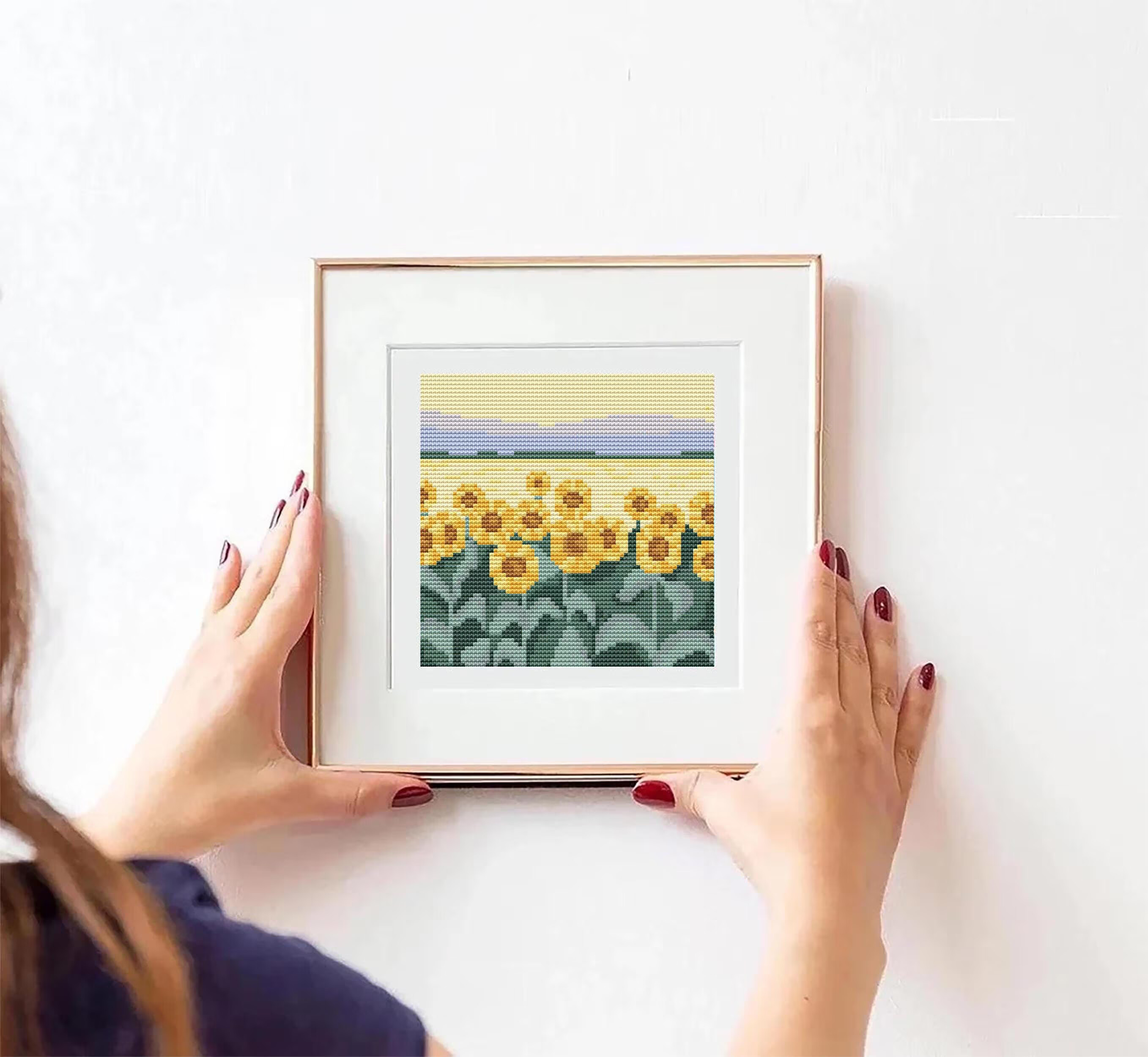 Sunflower Field Cross Stitch Pattern PDF