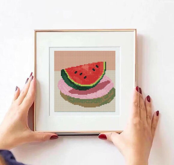 Watermelon Slice Cross Stitch PDF