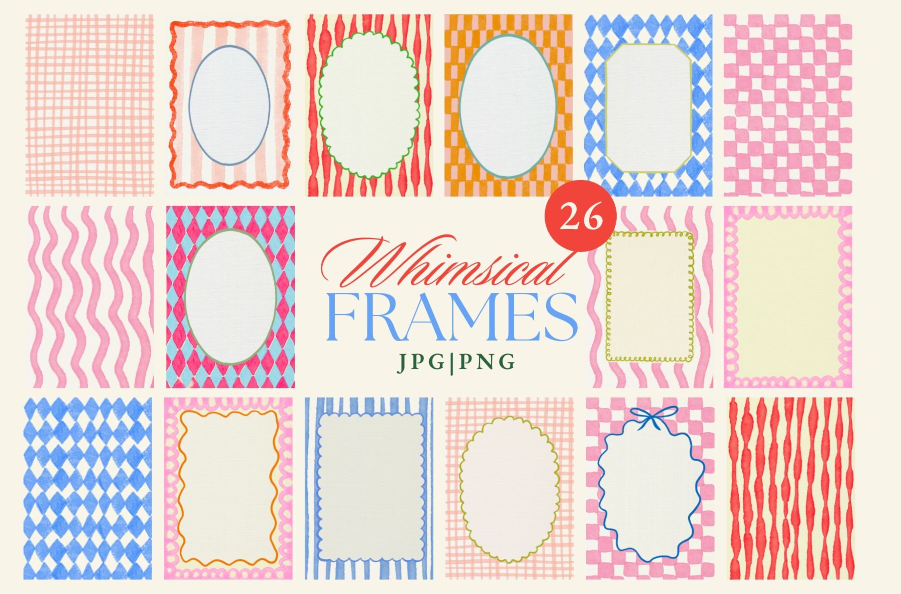 Whimsical Watercolor Frame Bundle