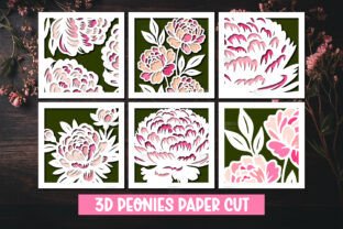 3D Layered Peony Flower Paper Cut SVG · Creative Fabrica