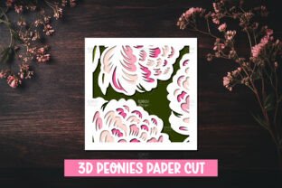 3D Layered Peony Flower Paper Cut SVG · Creative Fabrica