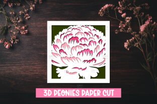 3D Layered Peony Flower Paper Cut SVG · Creative Fabrica