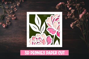3D Layered Peony Flower Paper Cut SVG · Creative Fabrica