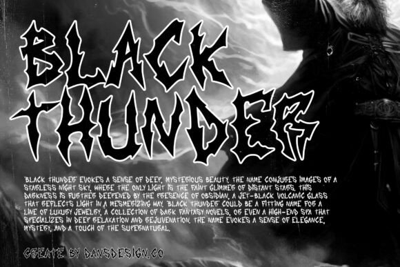 Blackened Rumbling Font - Preview 2