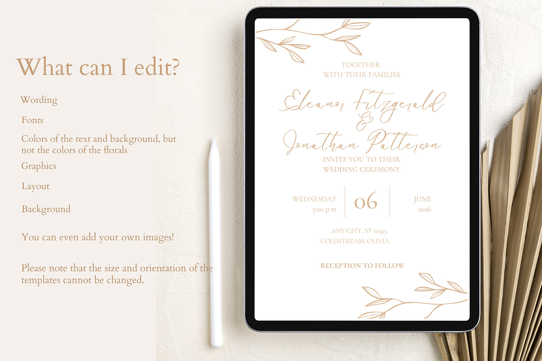 Canva Elegant Wedding Invitation Card