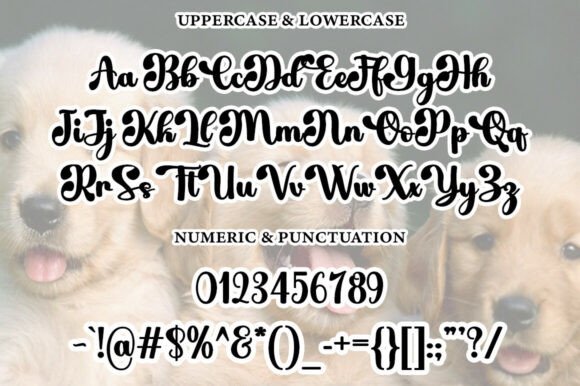 Cute Dog Font Font PNG with transparent background - Preview 1