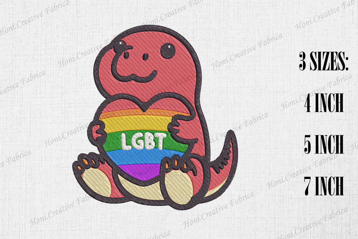 Cute Dinosaur Supports LGBT