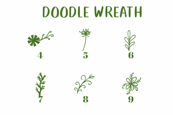Doodle Wreath Font - Preview 3