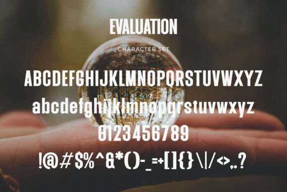Evaluation Font PNG with transparent background - Preview 1