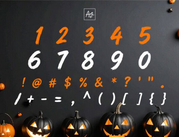 Ghouls Halloween Font PNG with transparent background - Preview 2