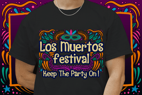 Los Muertos Festival Font PNG with transparent background - Preview 2