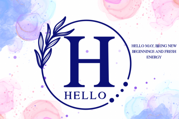 Monogram Leaf Font PNG with transparent background - Preview 3