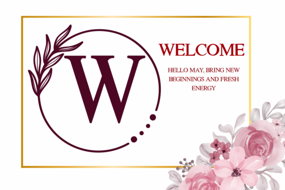 Monogram Leaf Font PNG with transparent background - Preview 4