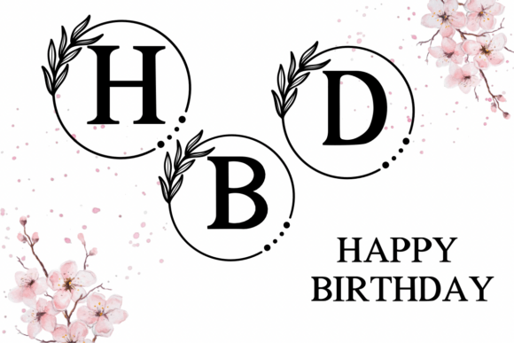 Monogram Leaf Font PNG with transparent background - Preview 6