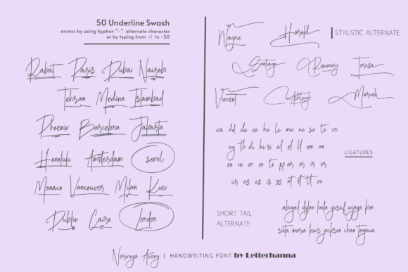 Norouya Aveny Font PNG with transparent background - Preview 3
