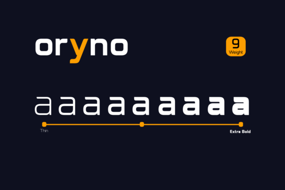 Oryno Font PNG with transparent background - Preview 4