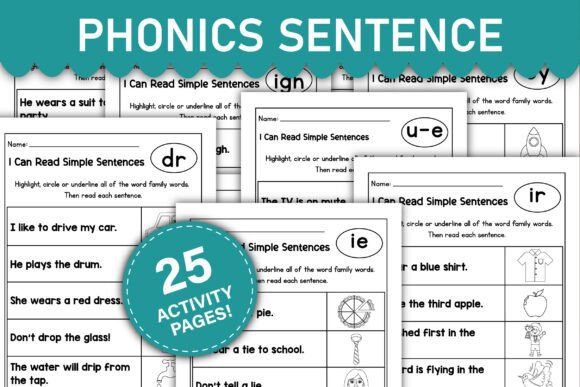 Phonics Sentences Worksheets