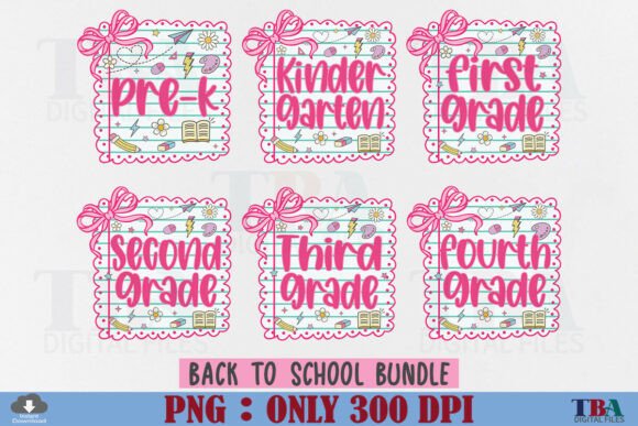 Preppy Back to School Teacher Grade PNG