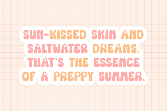 Preppy Summer Font PNG with transparent background - Preview 2