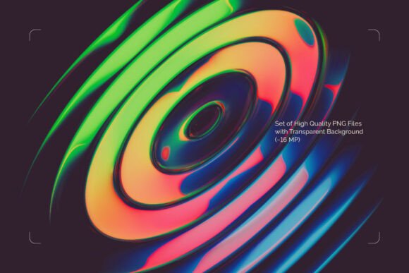 Rainbow Orb Font PNG with transparent background - Preview 1