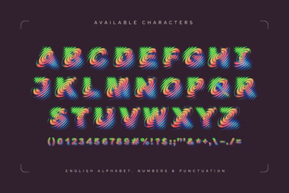 Rainbow Orb Font PNG with transparent background - Preview 3