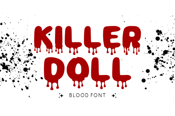 Scary Blood Font PNG with transparent background - Preview 1