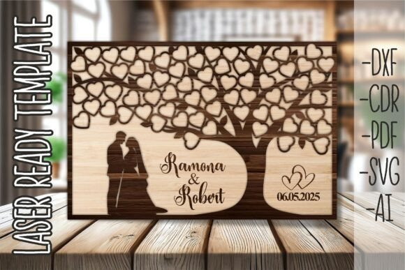 Wedding Guestbook Tree of Heart SVG · Creative Fabrica