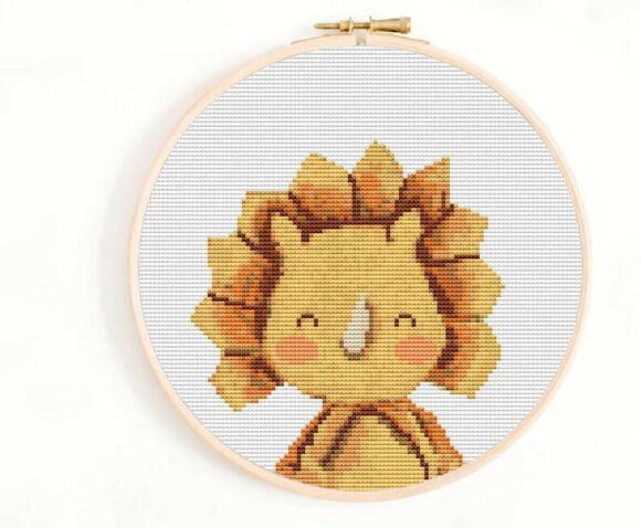 Baby Dinosaur Cross Stitch Pattern PDF