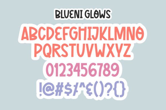 Blueni Glows Font - Preview 2