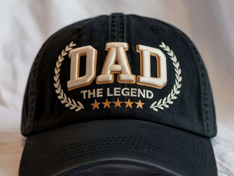 DAD 3D Puff Hat Embroidery Design