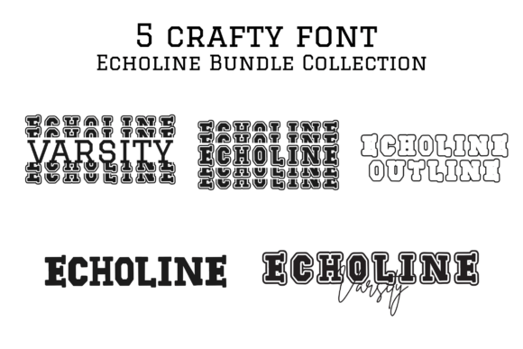 Echoline Bundle Collection Font PNG with transparent background - Preview 1