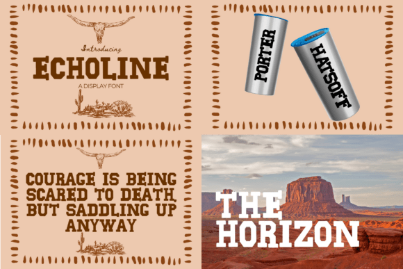 Echoline Bundle Collection Font PNG with transparent background - Preview 2
