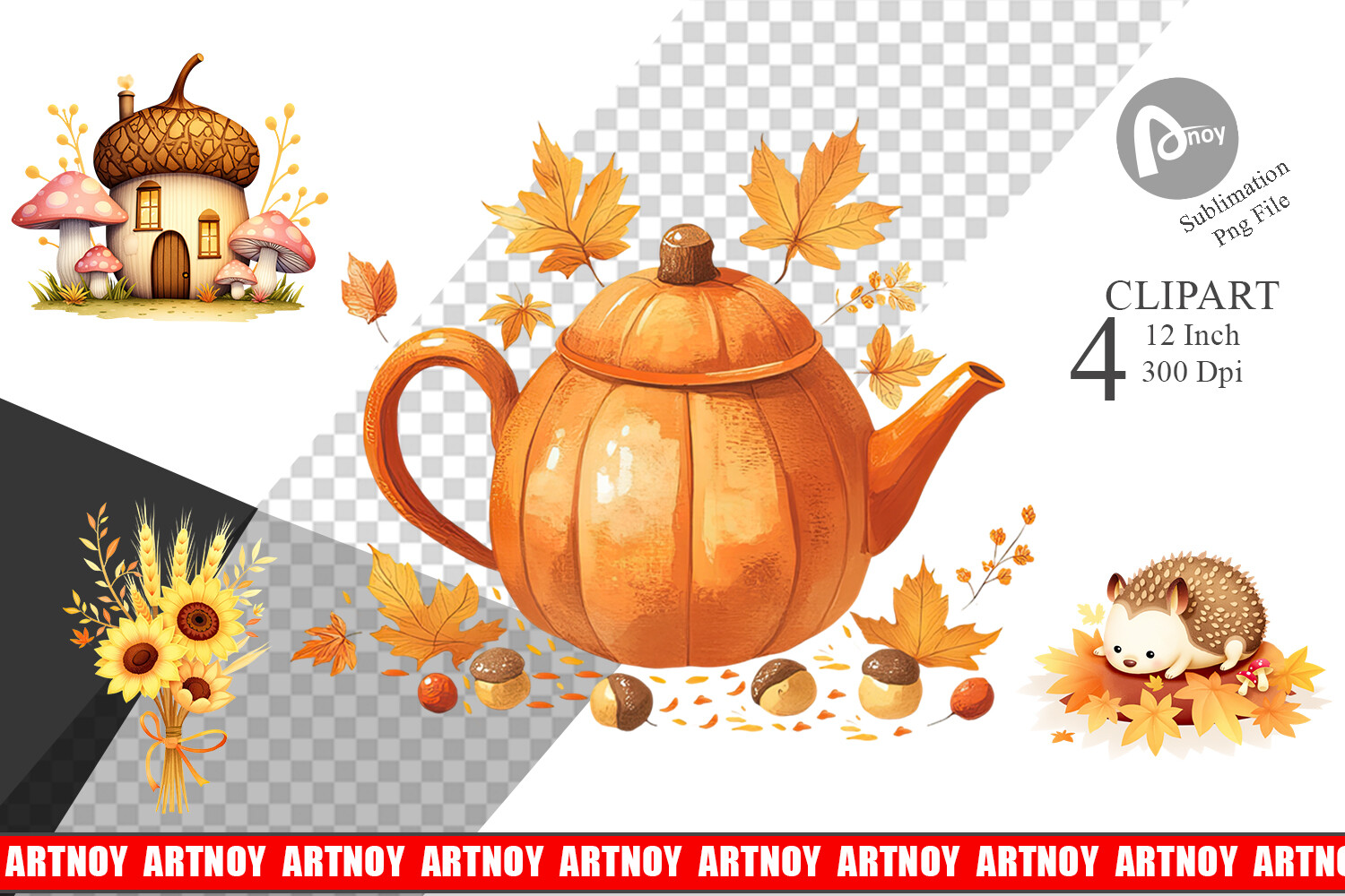 Fall Watercolor Clipart Graphic by Artnoy · Creative Fabrica
