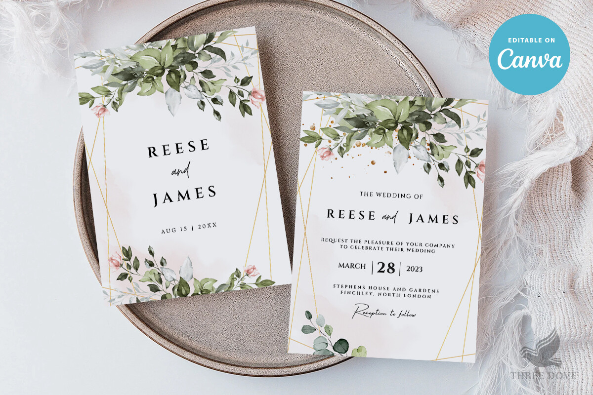Floral Wedding Invitation Template - 04