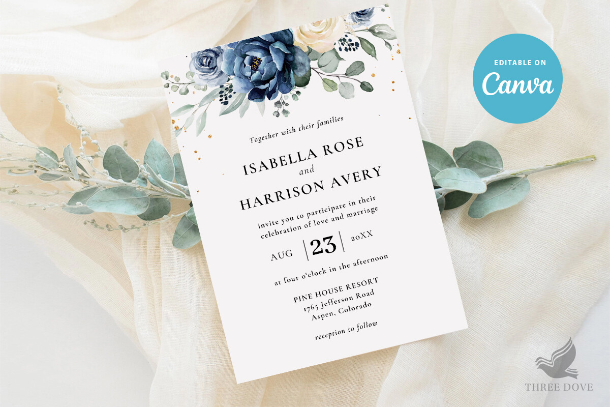 Floral Wedding Invitation Template