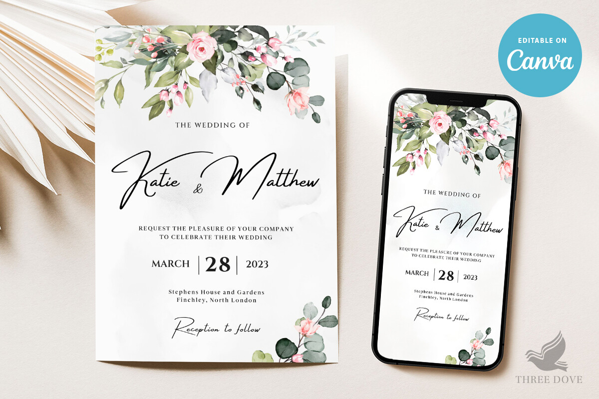 Floral Wedding Invitation Template